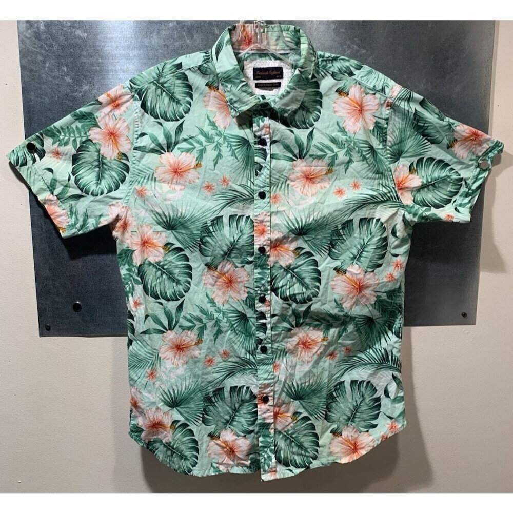 Hawaiian Hibiscus Beach Shirt Gentlemen’s Outfitters 100% Cotton Button Up M - Picture 2 of 14